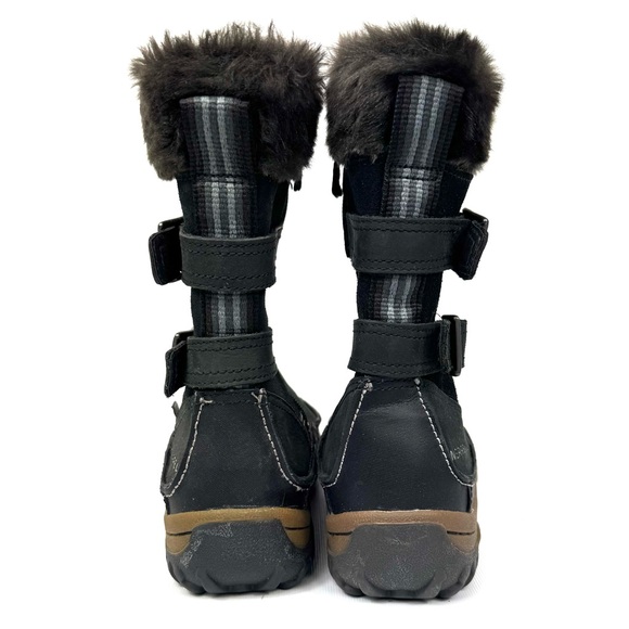 Merrell Decora Chant Waterproof Leather Winter Boots - black w fur - Sz 6 - Picture 4 of 17